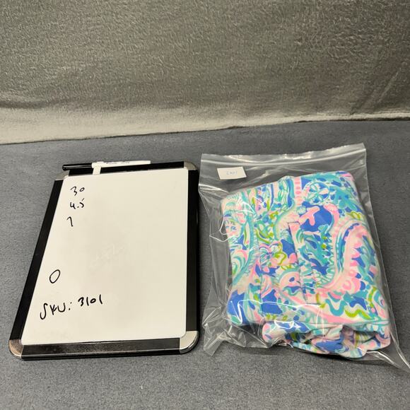 Lilly Pulitzer Shorts Womens 0 Buttercup Scallop Hem Blue Pink Coastal Paisley - Picture 8 of 8